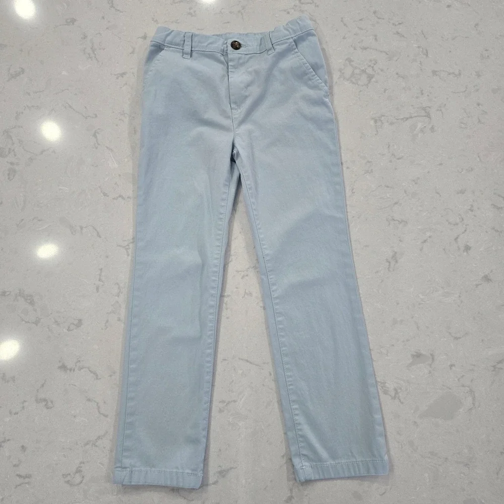 Carters Girls Light Blue Chino Pants Straight Leg Stretch Size 7 7A CAR77621-S51
